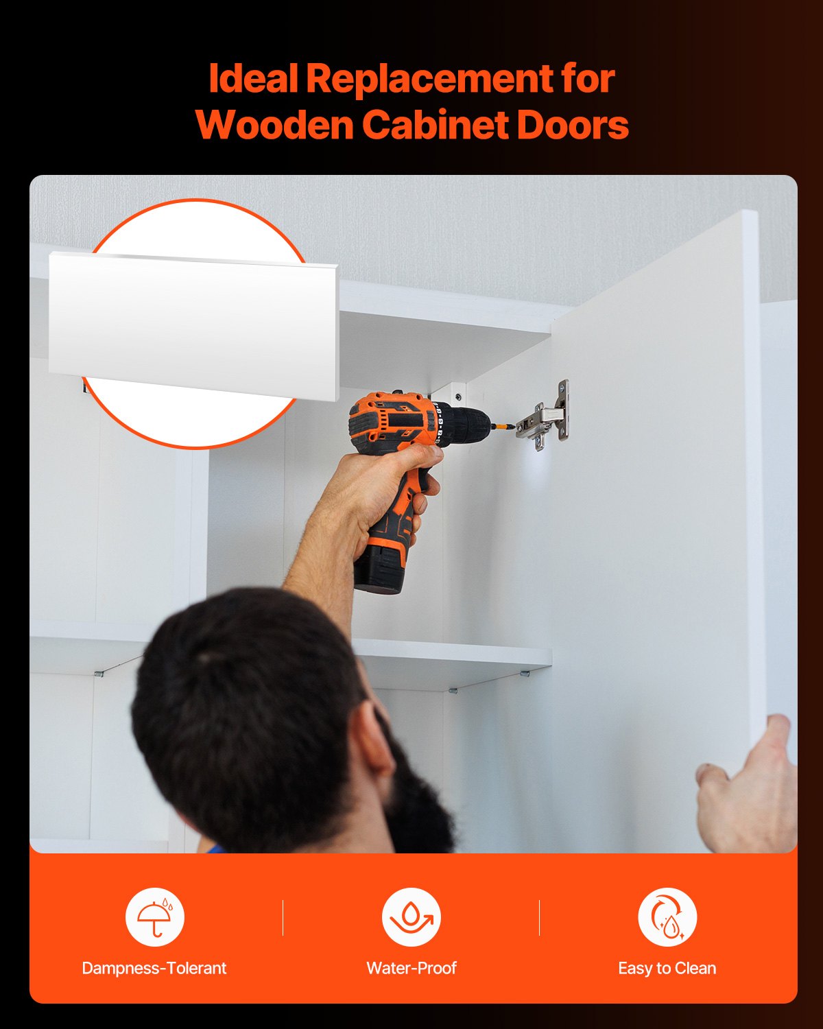 1er-Pack HDPE-Kunststoffplatten 24 x 48 Zoll Kunststoffplatte 1/2 Zoll dick