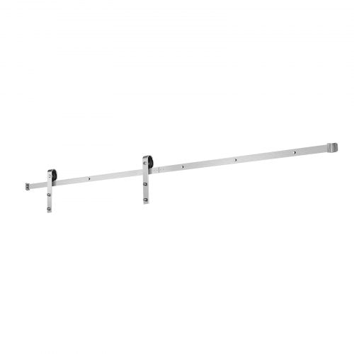 8FT Sliding Door Hardware Kit for Single Sliding Door Silver | EU