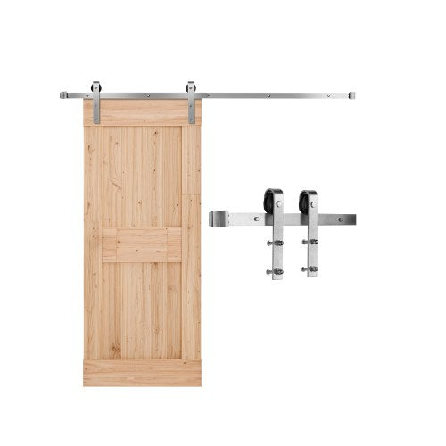 6.6FT Sliding Barn Door Hardware Kit, 330 LBS Weight Capacity, Compatible with 36 to 40 Inches Width & 1-3/8 to 1-3/4 Inches Thickness Single Sliding Barn Door, Durable Track & J-shape Roller