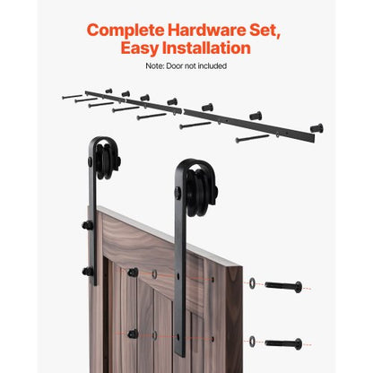 10FT Schiebetür-Hardware-Kit für einzelne J-förmige Schiebetür