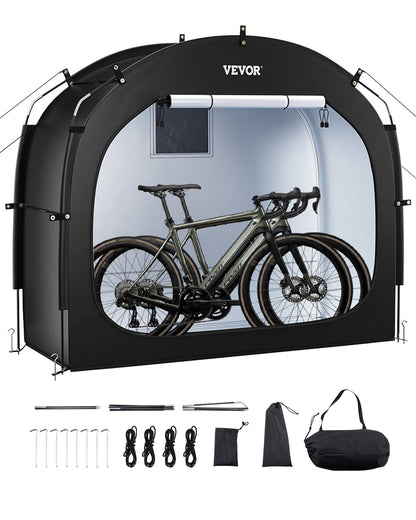 Outdoor-Fahrradaufbewahrungszelt Geräumiges wasserdichtes Fahrradzelt für 1 bis 2 Fahrräder