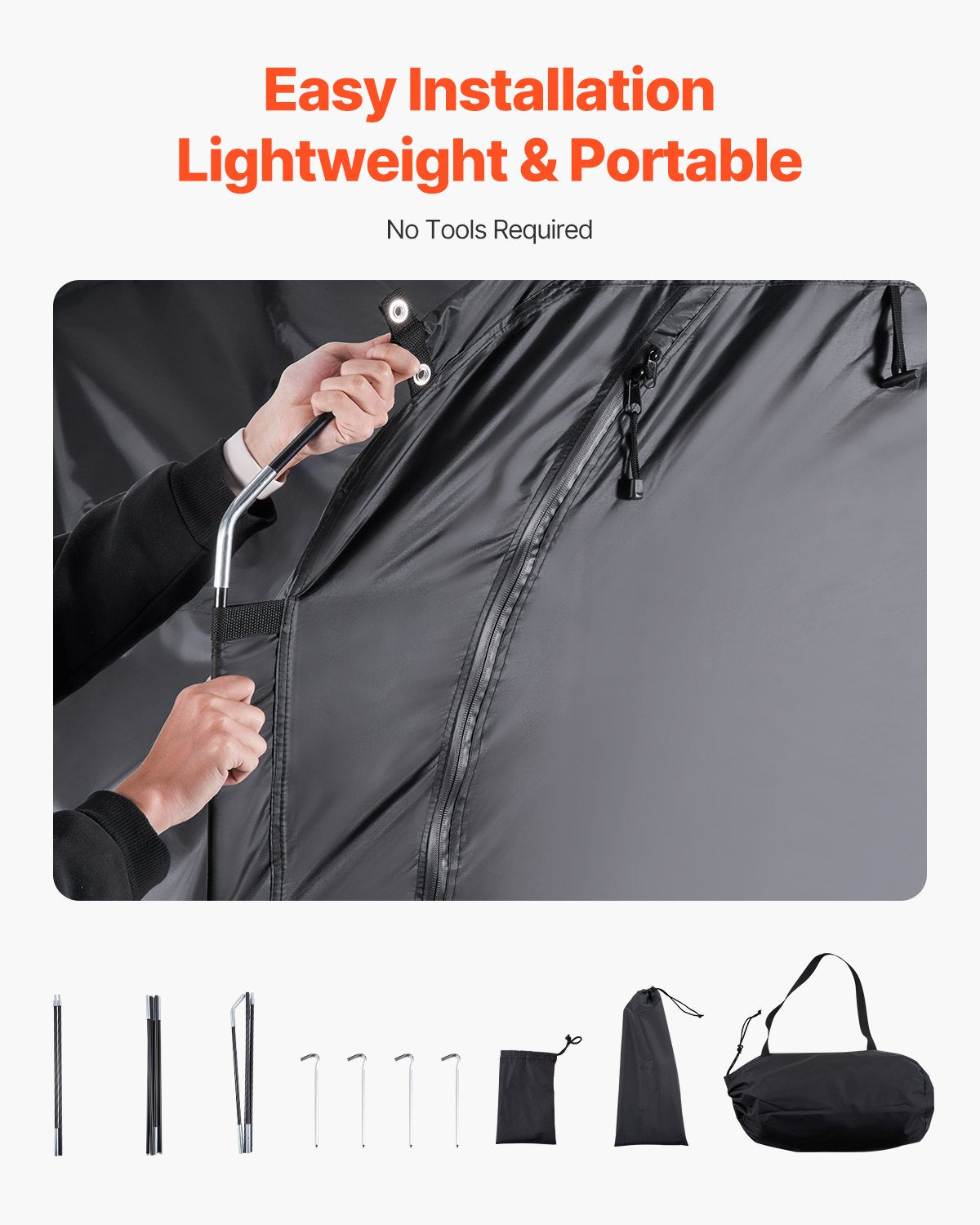 Utomhuscykelförvaringstält Rymligt vattentätt cykeltält för 3 till 4 cyklar