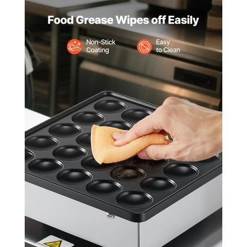 25PCS Mini-Pfannkuchenmaschine, kommerzieller elektrischer niederländischer Bäcker, Poffertjes-Grill | EU