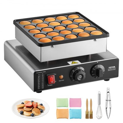 25PCS Mini-Pfannkuchenmaschine, kommerzieller elektrischer niederländischer Bäcker, Poffertjes-Grill | EU