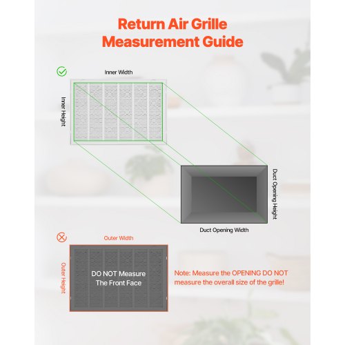 return air filter grille fits duct opening W30 x H20 inch with filter | EU