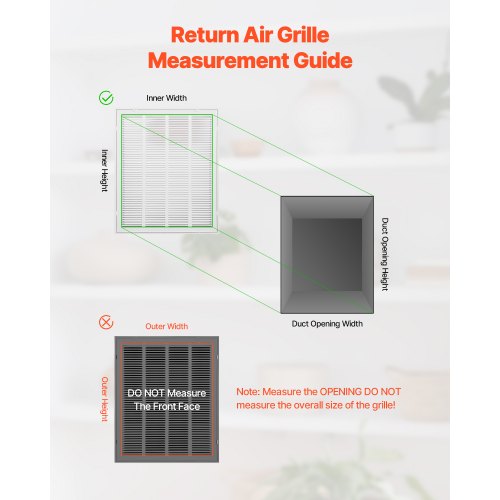 return air filter grille fits W20 x H25 inch duct opening air valve cover | EU