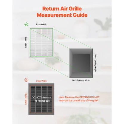 return air filter grille fits W20 x H25 inch duct opening air valve cover | EU