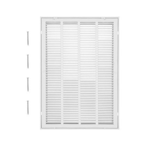 Return Air Filter Grille, Fits W20 x H30 Inch Duct Opening, Filter Not Included, Return Air Vent Cover for Wall, Powder-Coated Steel Return Air Grill Detachable Face/Door for 1 inch Filters