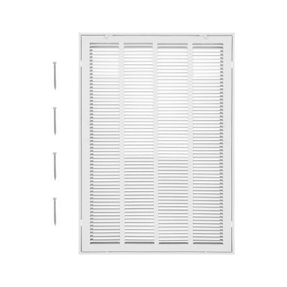 Return Air Filter Grille, Fits W20 x H30 Inch Duct Opening, Filter Not Included, Return Air Vent Cover for Wall, Powder-Coated Steel Return Air Grill Detachable Face/Door for 1 inch Filters