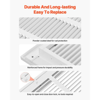 return air filter grille fits W24 x H18 inch duct opening air valve cover | EU