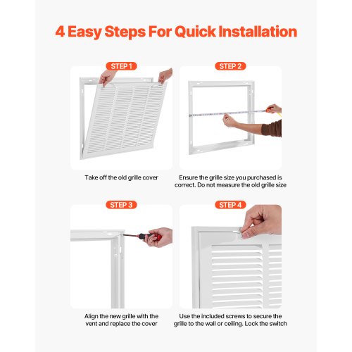 return air filter grille fits W24 x H18 inch duct opening air valve cover | EU