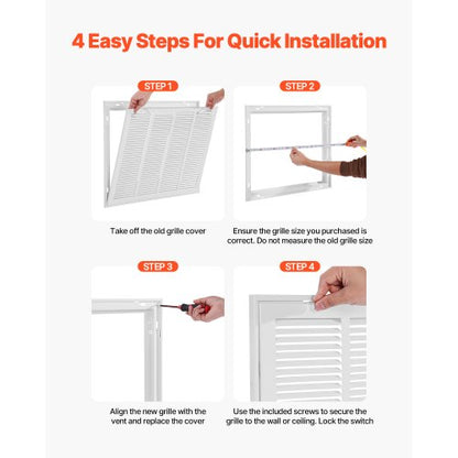 return air filter grille fits W24 x H18 inch duct opening air valve cover | EU