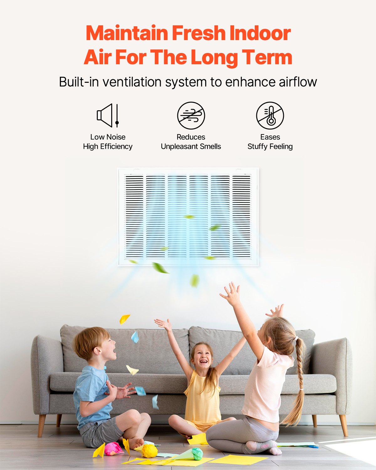 Return Air Filter Grille, Fits W30 x H20 Inch Duct Opening, Filter Not Included, Return Air Vent Cover for Wall, Powder-Coated Steel Return Air Grill Detachable Face/Door for 1 inch Filters