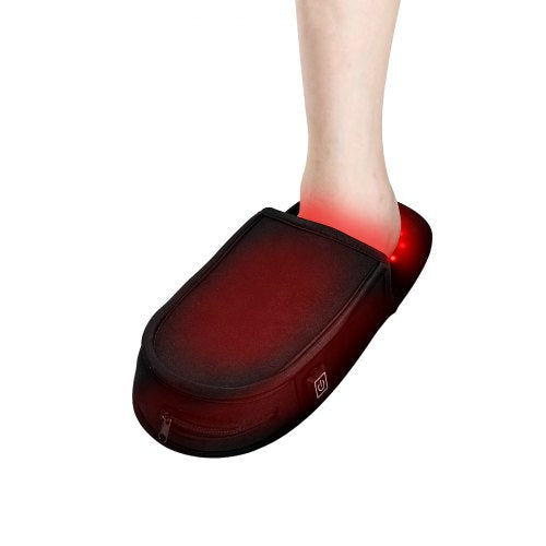 Red Light Therapy for Foot, 660nm & 850nm Red Light Therapy Slipper with 120 LEDs & 10 Hz/40 Hz Pulse Mode, Double-Sided LED Light Therapy Shoe for Foot Toe Instep Sole Pain Relief, Muscle Relax