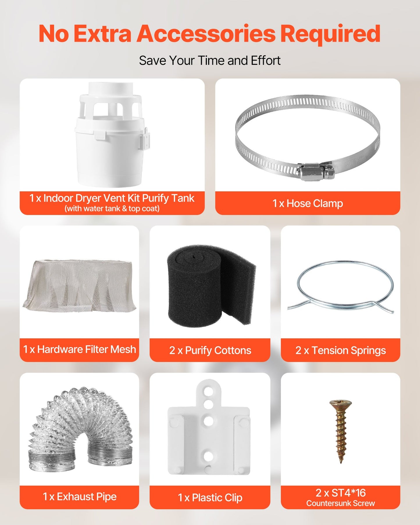 3-in-1 Indoor Dryer Vent Kit, with Bucket for Electric Dryer with 4-Inch by 5-Feet Extendable Exhaust Hose, Premium Quality & Light Weight & No Extra Accessories Required for Apartments, RVs