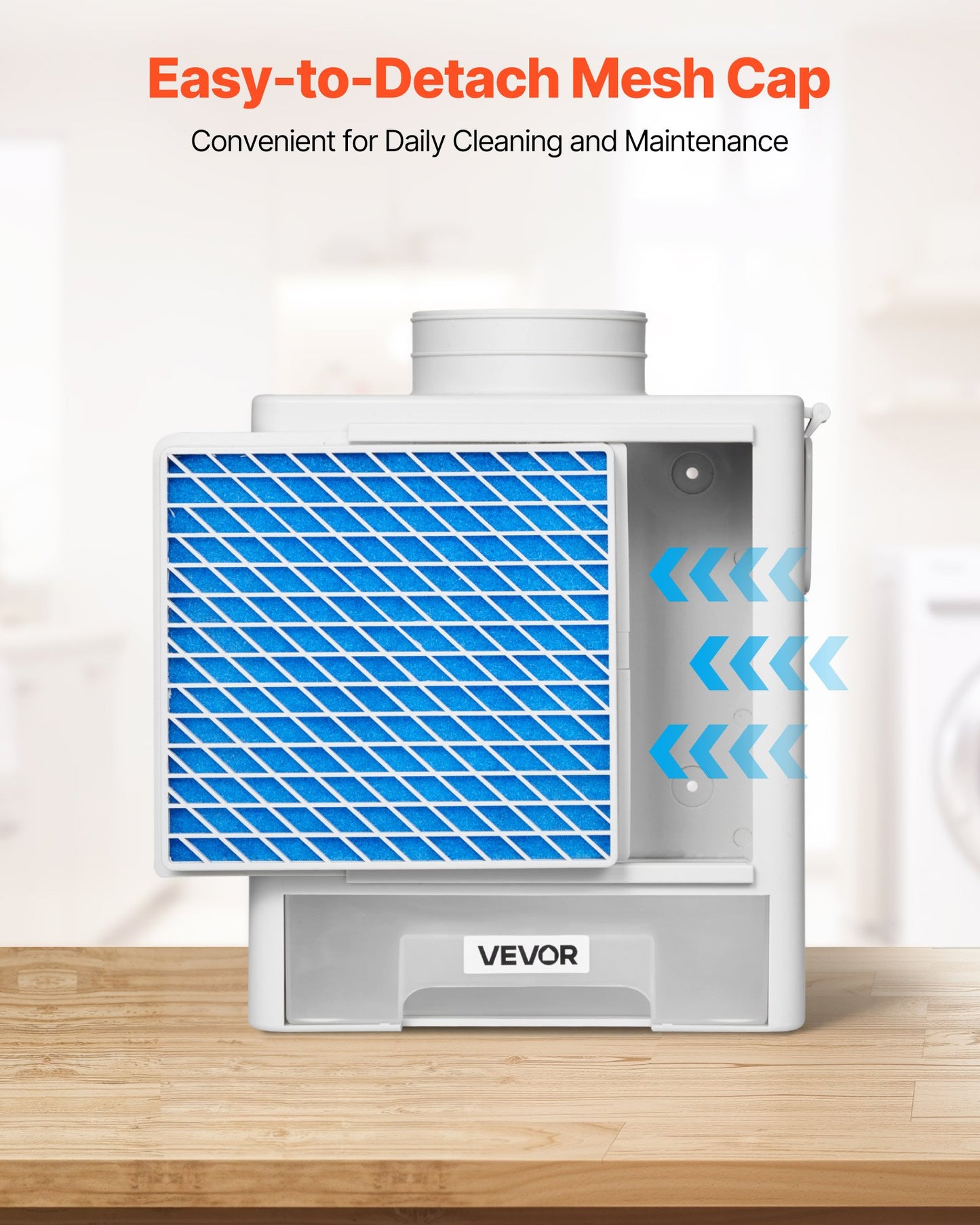 3-in-1 Indoor Dryer Vent Kit,Premium ABS Material with Water Drawer Fits 4 inch Exhaust Port, Smart Overheating Reminder Exhaust Hood & with 4 Purification Pads,For Electric Clothes Dryers