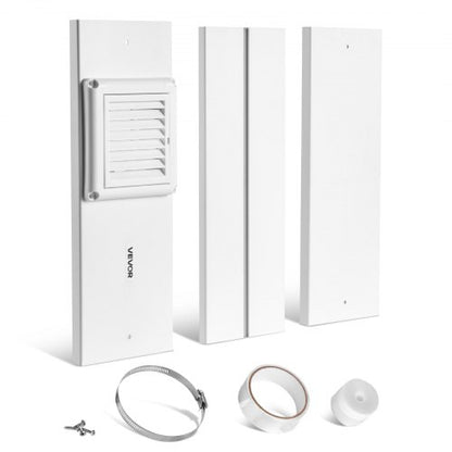 Belüftungs-Fenster-Set für Wäschetrockner, passend für 101,6 mm Schlauch, verstellbar für Schiebefenster