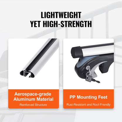 Universelle Dachträger-Querstange, 132 cm Länge, für Fahrzeuge mit hochgezogener Seitentasche