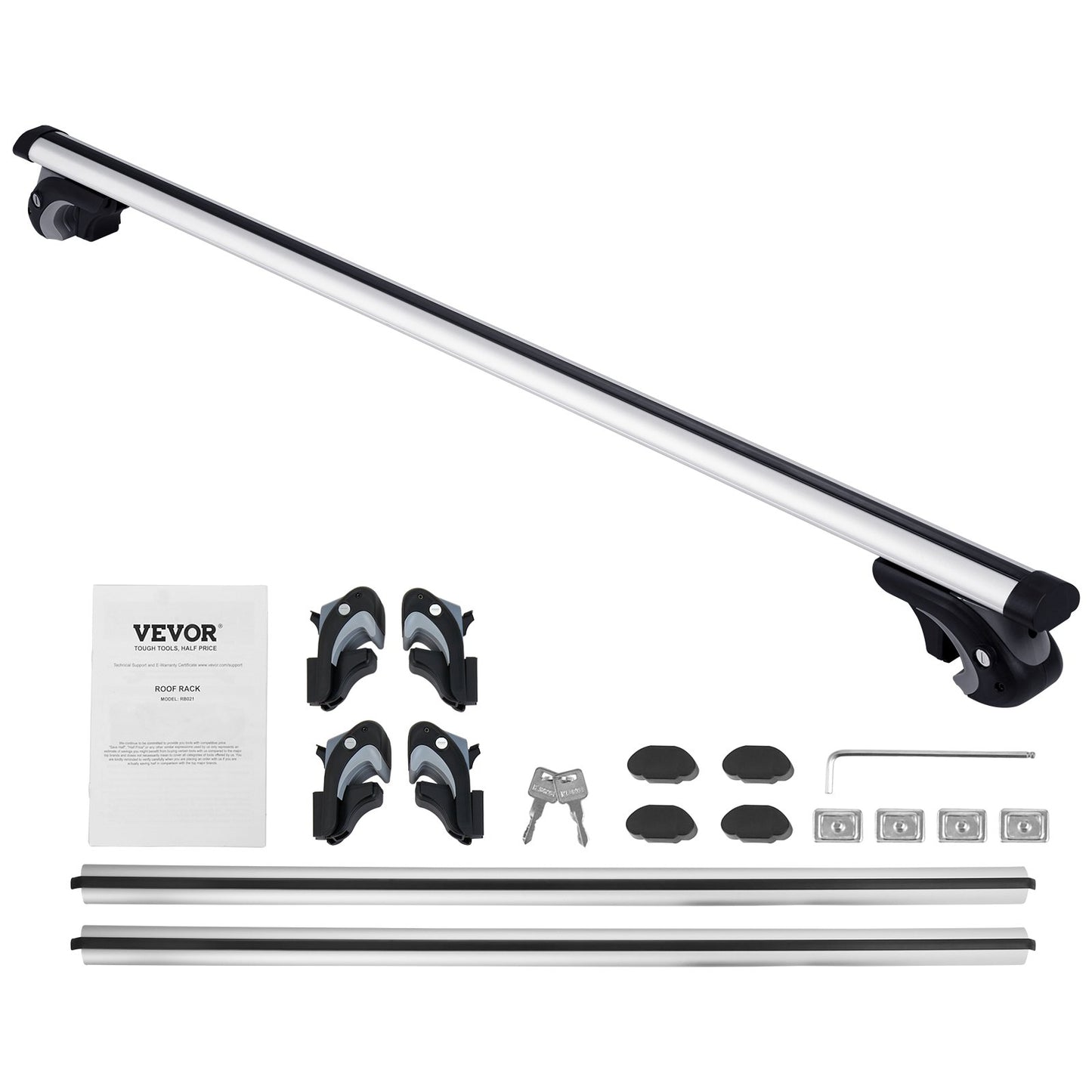 Universelle Dachträger-Querstange, 132 cm Länge, für Fahrzeuge mit hochgezogener Seitentasche