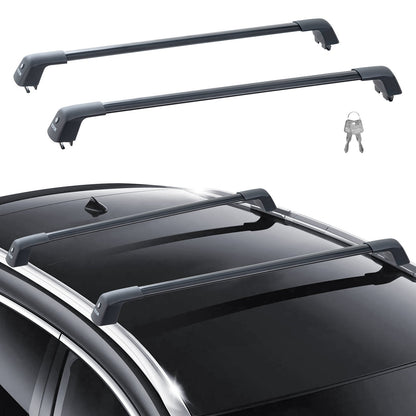 Universal Roof Rack Crossbar Max 47.6" Fits grooved side rails without gaps