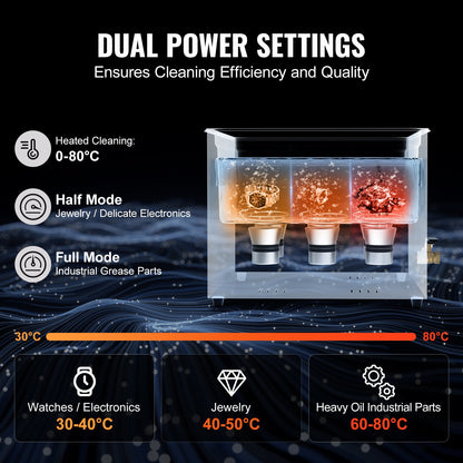 15L Ultrasonic Cleaning Machine with Basket Heater and Timer 360W