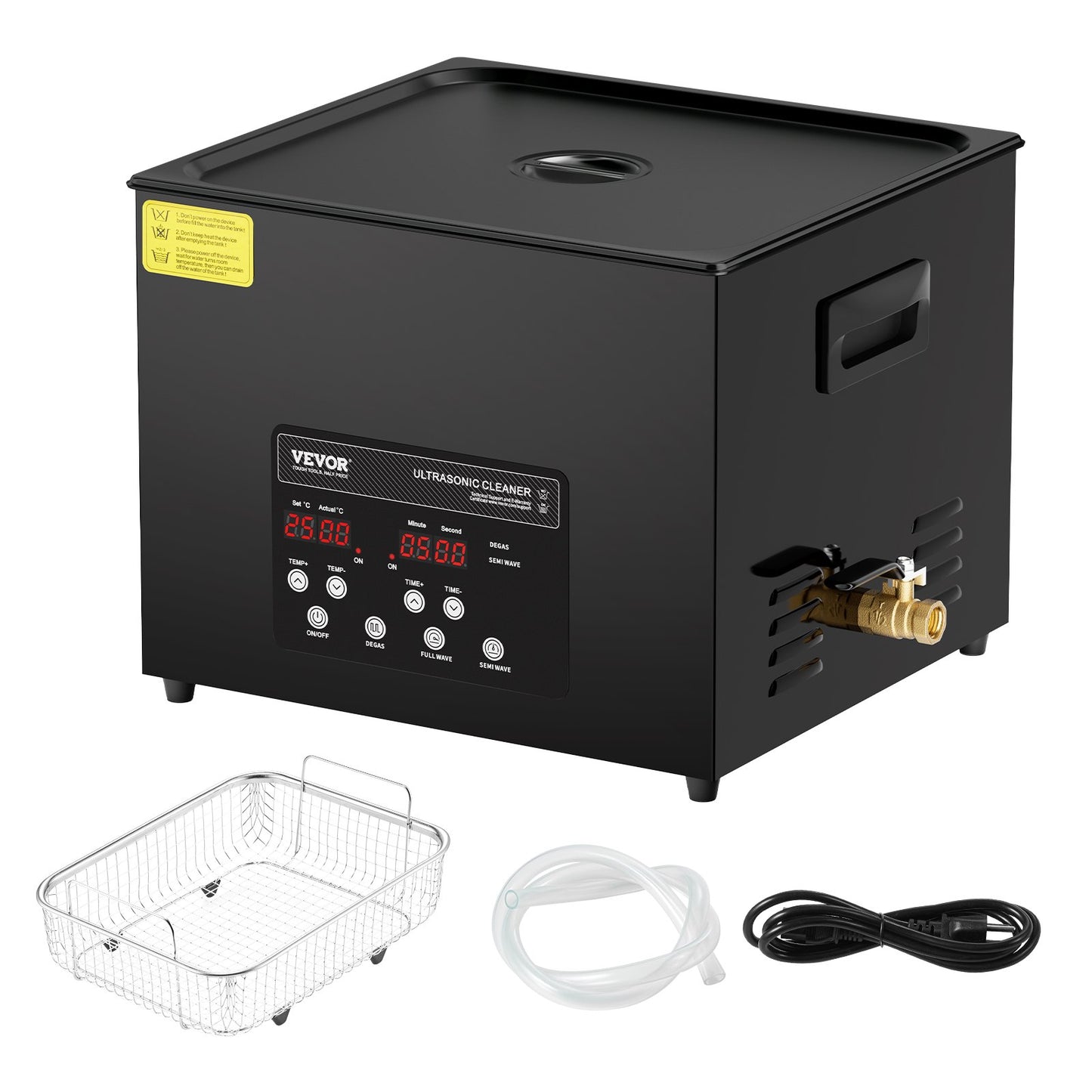 15L Ultrasonic Cleaning Machine with Basket Heater and Timer 360W