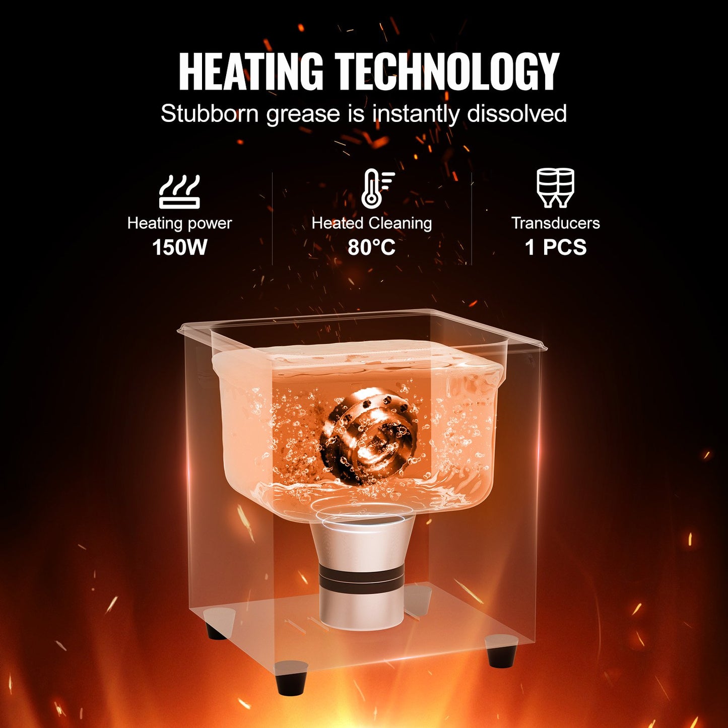 2L Ultra Sonic Cleaner, 60W Digital Sonic Cleaning Machine with Gentle Mode & Upgraded Degassing, 40kHz Ultrasound Cleaner Machine with Heater & Timer for Jewelry, Glasses, Tools, Retainer