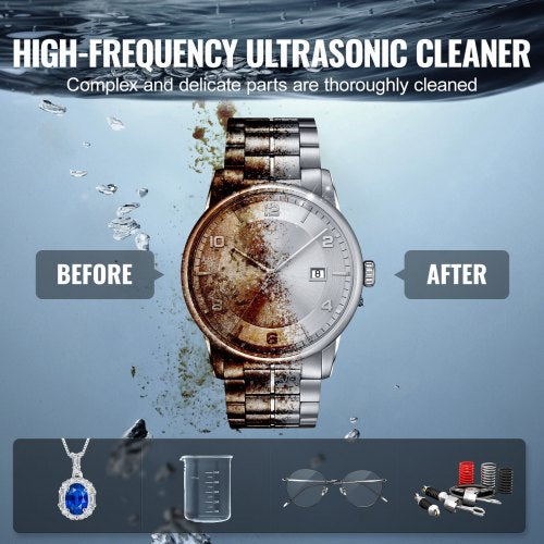 2L Ultra Sonic Cleaner Cleaning Machine with Basket Heater and Timer 60W | EU