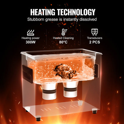 3L Ultra Sonic Cleaner Cleaning Machine with Basket Heater and Timer 120W