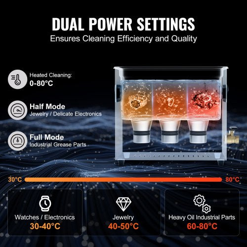 6L Ultra Sonic Cleaner Cleaning Machine with Basket Heater and Timer 180W | EU