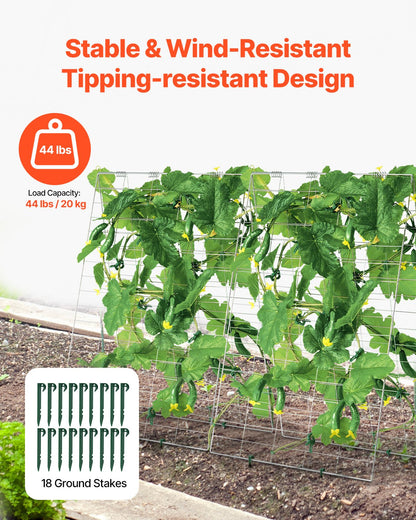 A-Rahmen-Gurkenspalier, 88,9 x 139,7 cm, zusammenklappbares Gartenspalier aus Metall