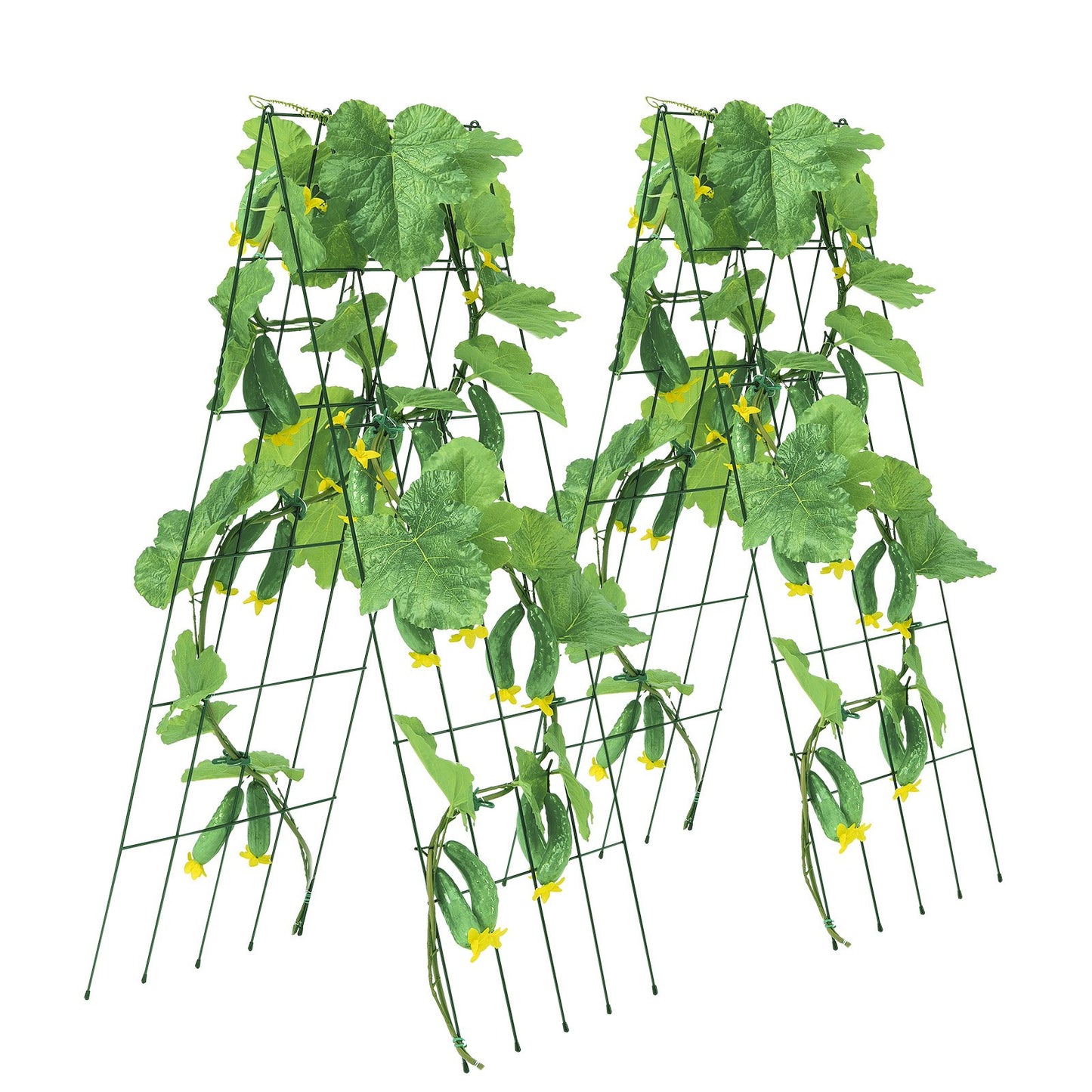 A-Frame gurka spaljé 39" x 32" hopfällbar trädgårdsspaljé i metall