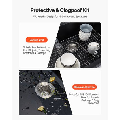 84 cm granite sink top mounted single bowl drop-in sink for RV bar