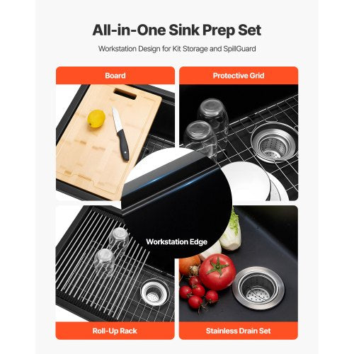 84 cm granite sink undermount single bowl for RV bar