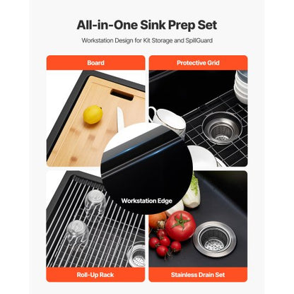 76 cm granite sink undermount single bowl for RV bar