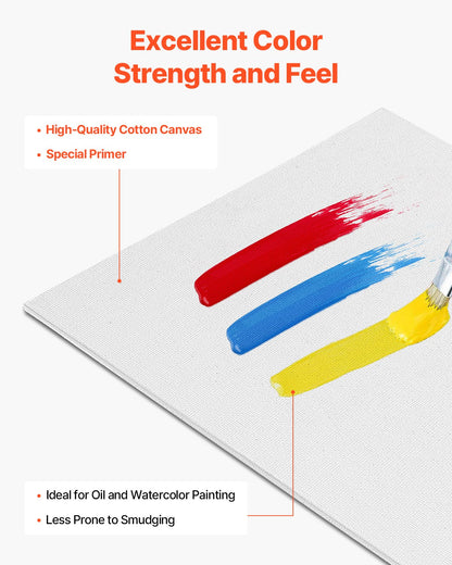 Canvas Boards for Painting 48-Pack 11 x 14 Inch Blank Canvases for Painting