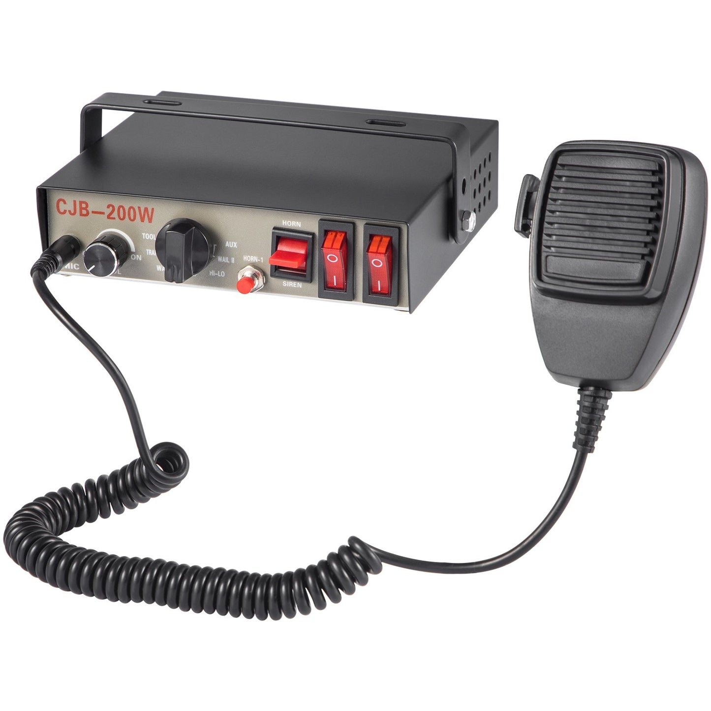 200W Car Warning Alarm Vehicle 7 Sounds Loud Warning Alarm Kit MIC System Emergency Fire Siren PA Speaker