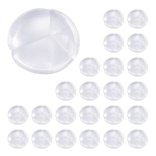 Corner Protectors Baby Proofing, 24 Pack, Clear & Transparent Table Corner Guards Covers for Baby Safety, 1.34-inch Depth, 0.28-inch Thickness, Strong Adhesive, Cushion for Furniture Sharp Edges