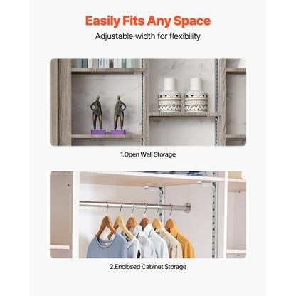 Regalschiene 72,3 Zoll, 20er-Pack verstellbare wandmontierte Stahlregale, Pilaster | EU