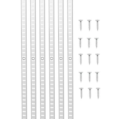 Regalschiene 72,3 Zoll, 20er-Pack verstellbare wandmontierte Stahlregale, Pilaster | EU