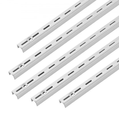 Hyllskena 94 cm, 10-pack justerbara väggmonterade hyllor i stål, pilaster |  EU
