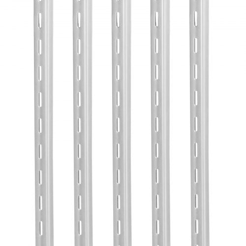 Hyllskena 94 cm, 10-pack justerbara väggmonterade hyllor i stål, pilaster |  EU