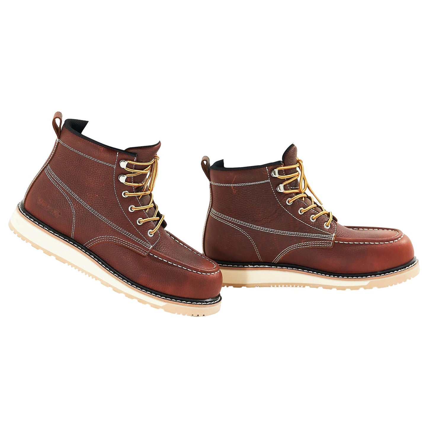 Arbeitsstiefel mit Stahlkappe, UK-Größe 7,5, wasserdicht, Moc Toe für Herren, rutschfest