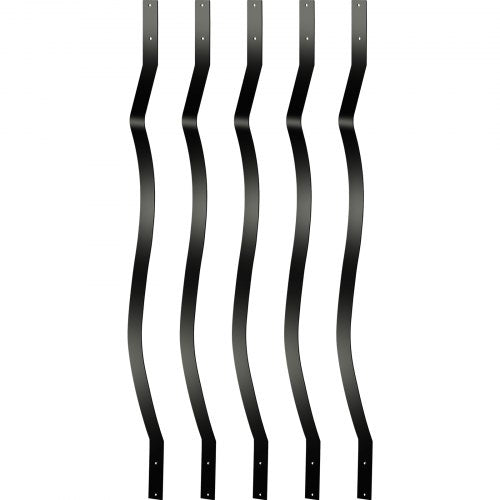 Deck Balusters, 61 Pack Metal Deck Spindles, 29.5\"x1\" Staircase Baluster with Screws, Aluminum Alloy Deck Railing for Wood and Composite Deck, Stylish Baluster for Outdoor Stair Deck Porch