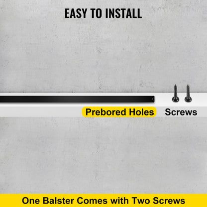 Deckbaluster, Metall-Deckspindeln, 76 Stück, 74,5 cm, Geländer aus Aluminiumlegierung