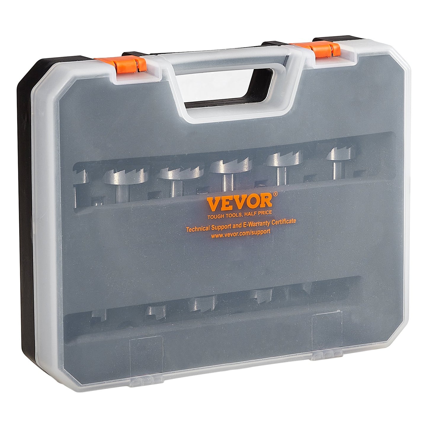 Forstnerbohrer-Set, 16-teiliges Forstnerbohrer-Set, 1/4" bis 1-5/8", Kohlenstoffstahl, mit universellem Rundschaft, Forstnerbohrer für Holz und Verbundplatten, Forstnerbohrer für die Holzbearbeitung