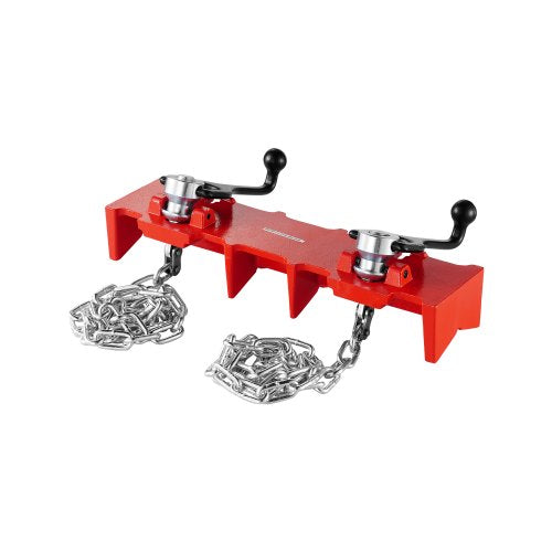 Pipe Welding Vise, 1/2" to 8" Pipe Welding Clamp with Dual Chains & Crank Handles, Heavy-Duty Cast Iron Welding Vise for a Variety of Pipes