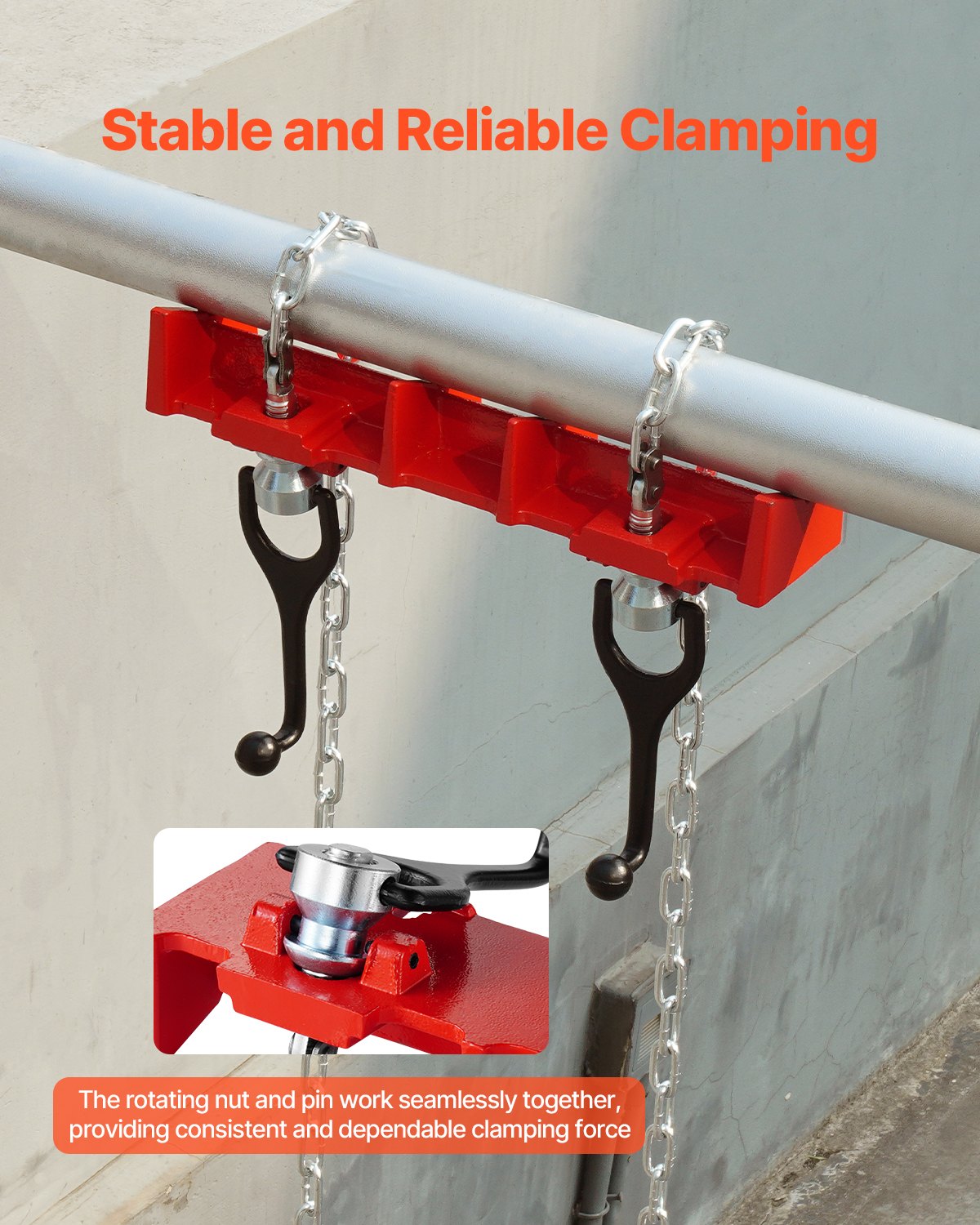 Pipe Welding Vise, 1/2" to 8" Pipe Welding Clamp with Dual Chains & Crank Handles, Heavy-Duty Cast Iron Welding Vise for a Variety of Pipes