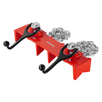 Pipe Welding Vise, 1/2" to 8" Pipe Welding Clamp with Dual Chains & Crank Handles, Heavy-Duty Cast Iron Welding Vise for a Variety of Pipes