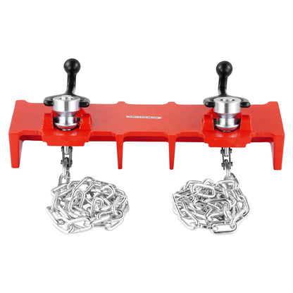 Pipe Welding Vise, 1/2" to 8" Pipe Welding Clamp with Dual Chains & Crank Handles, Heavy-Duty Cast Iron Welding Vise for a Variety of Pipes